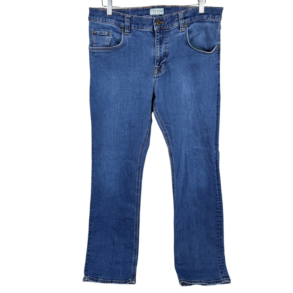 Tecovas Slim Jean Mens 36x32 Dark Blue Premium Denim Stretch Western Cowboy